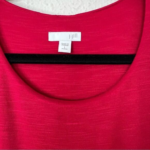 J. Jill Layered Knit Jersey Dress Size Large Petites - Picture 7 of 9